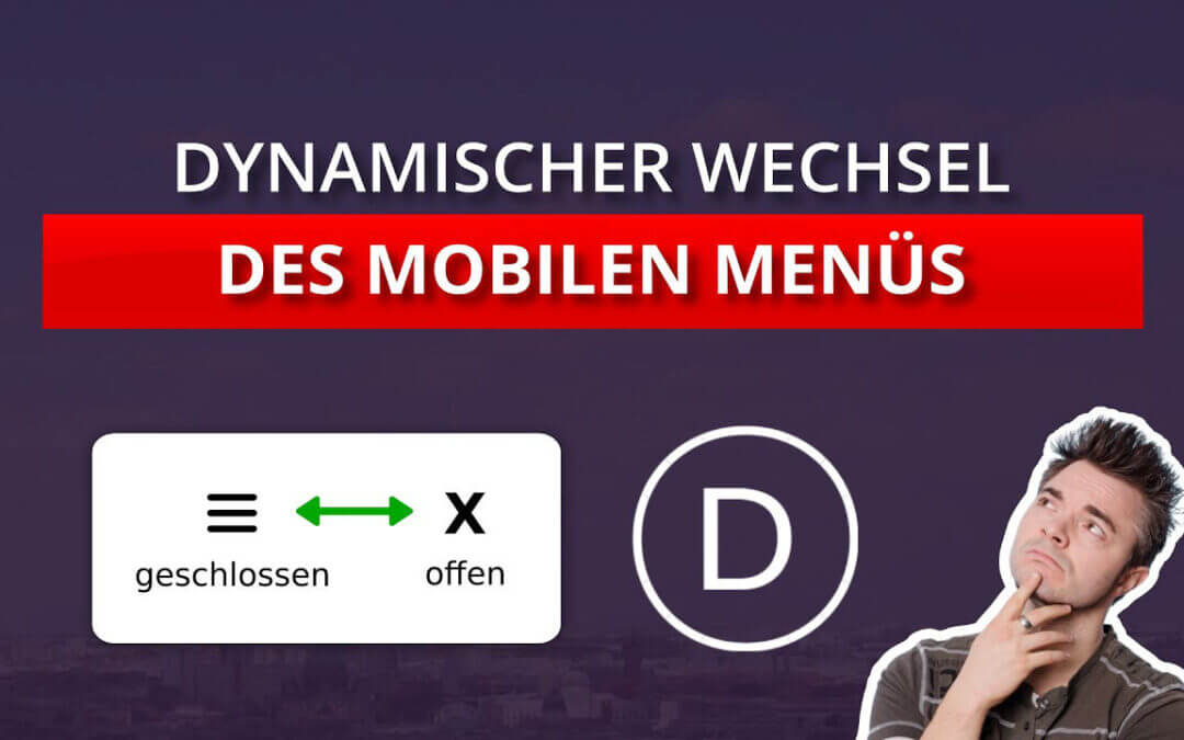 Hamburger Icon im Mobile Menü von Divi in ein „X“ ändern / togglen!
