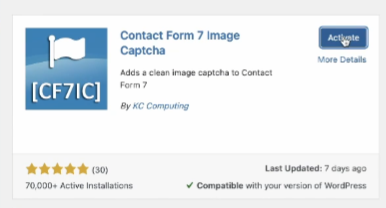 Contact Form 7 Image Captcha im WordPress.org Plugin-Store